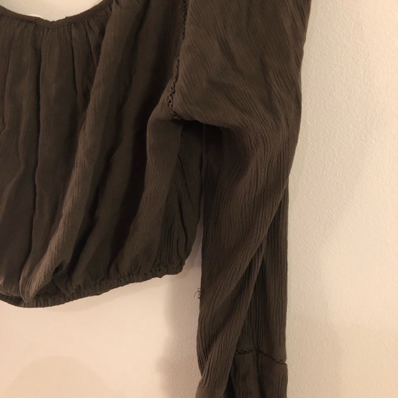 NWOT Nordstrom army green top - Picture 6 of 8